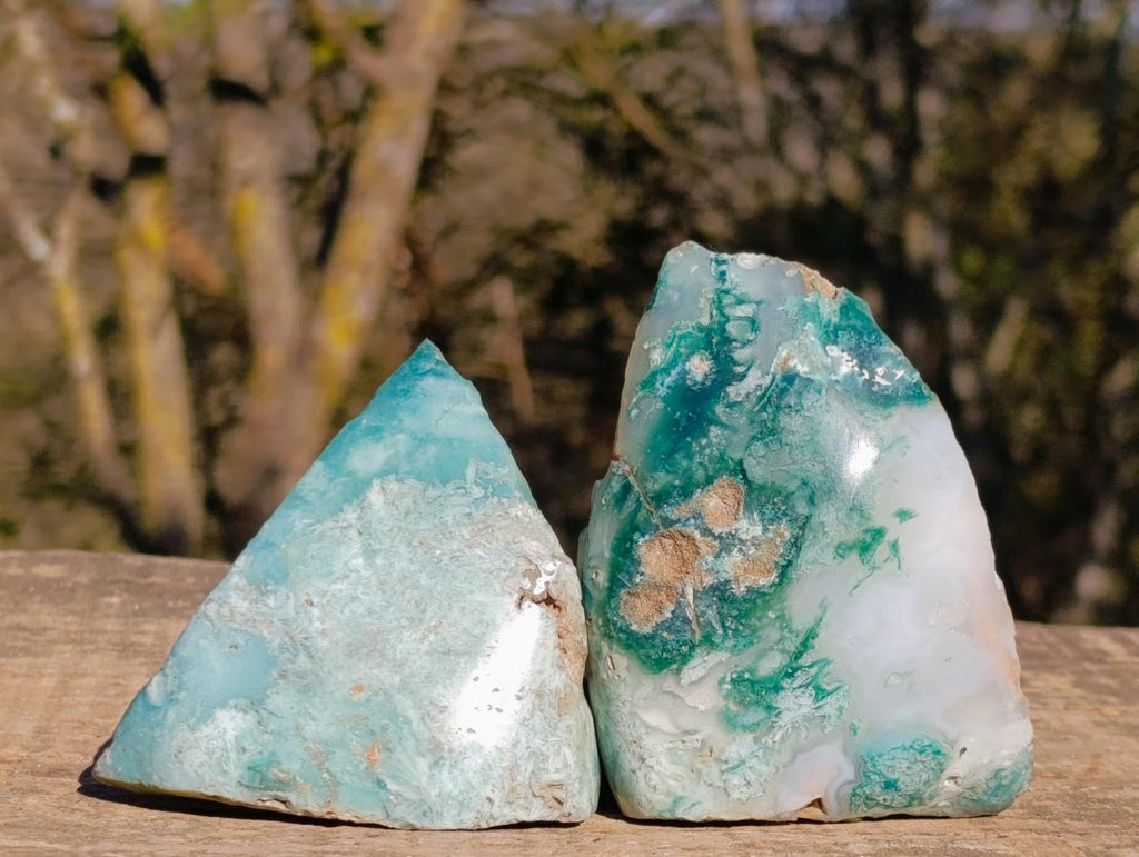 Polished One Side Mtorolite Chrysoprase Slices x 12 From Mutorashanga, Zimbabwe - Toprock Gemstones and Minerals 