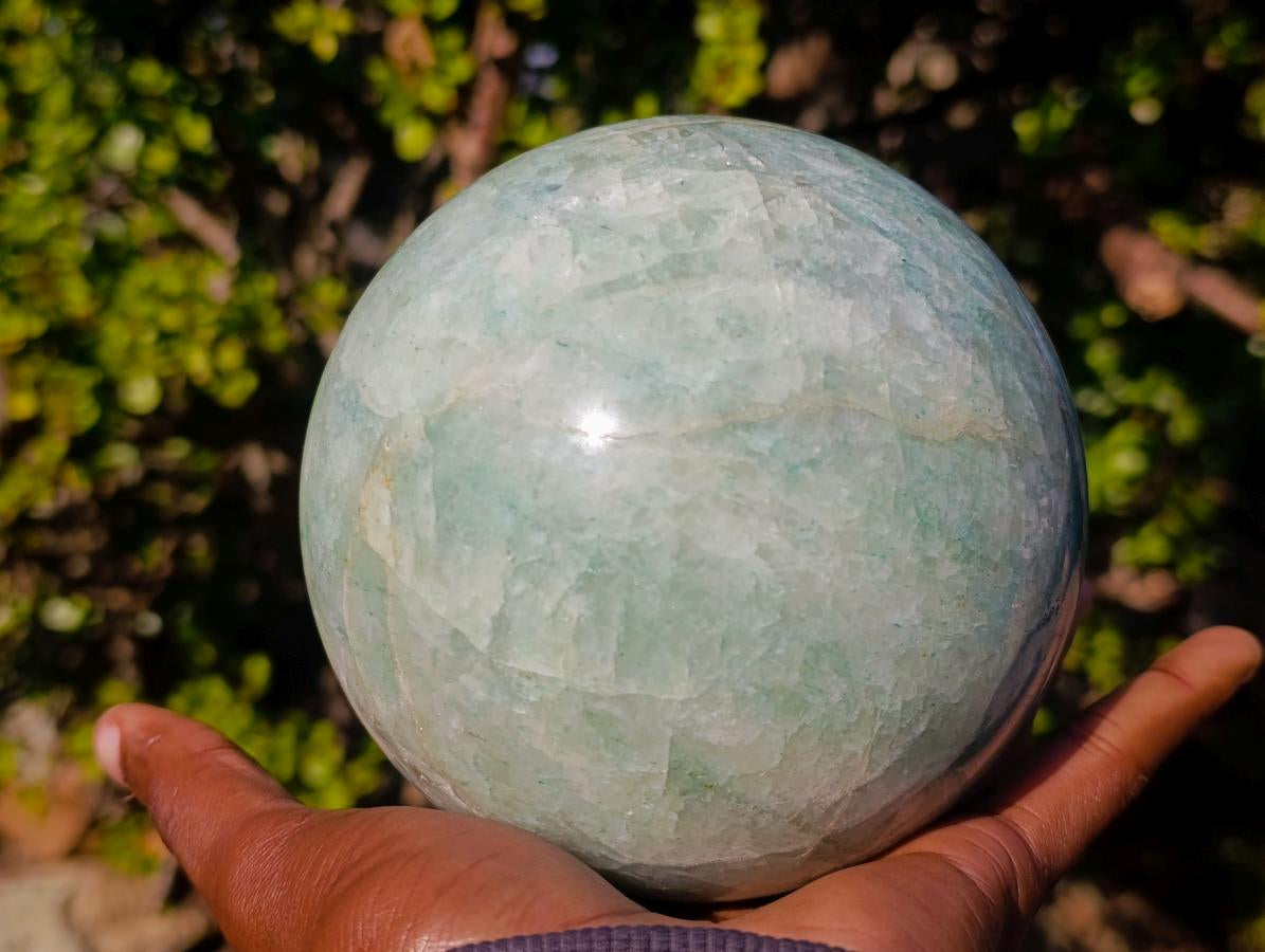 Polished Large Amazonite Sphere x 1 From South Africa - Toprock Gemstones and Minerals 