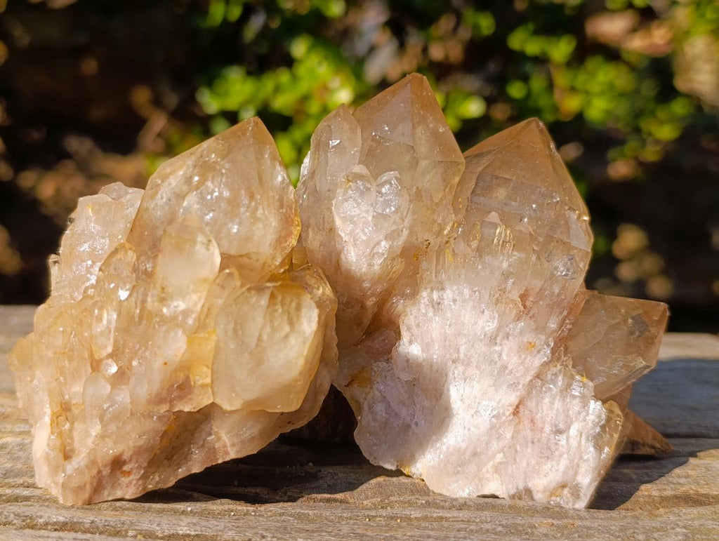 Natural Smokey Luena Clear Citrine Quartz Clusters x 6 From Luena, Congo - Toprock Gemstones and Minerals 