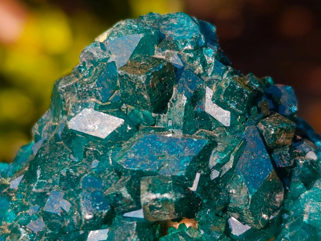 Natural Dioptase on Dolomite Specimens x 6 From Mashamba East Mine, Congo - Toprock Gemstones and Minerals 