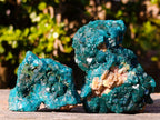 Natural Dioptase on Dolomite Specimens x 6 From Mashamba East Mine, Congo - Toprock Gemstones and Minerals 