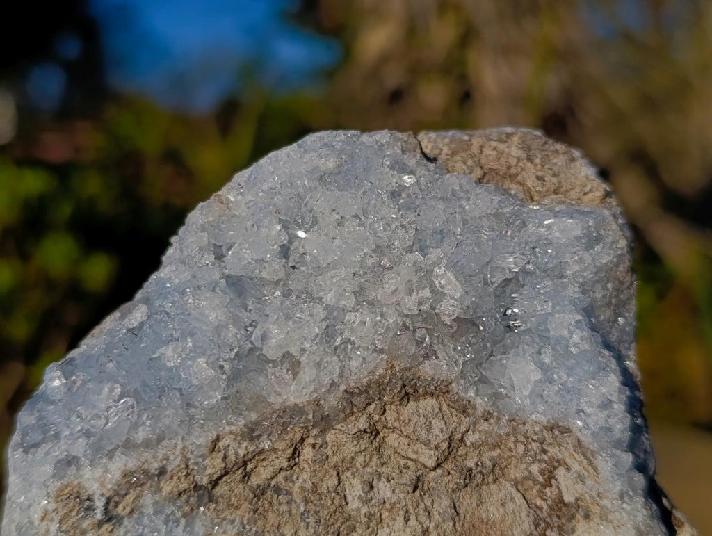 Natural Blue Celestite Specimens x 2 From Sakoany, Madagascar - Toprock Gemstones and Minerals 