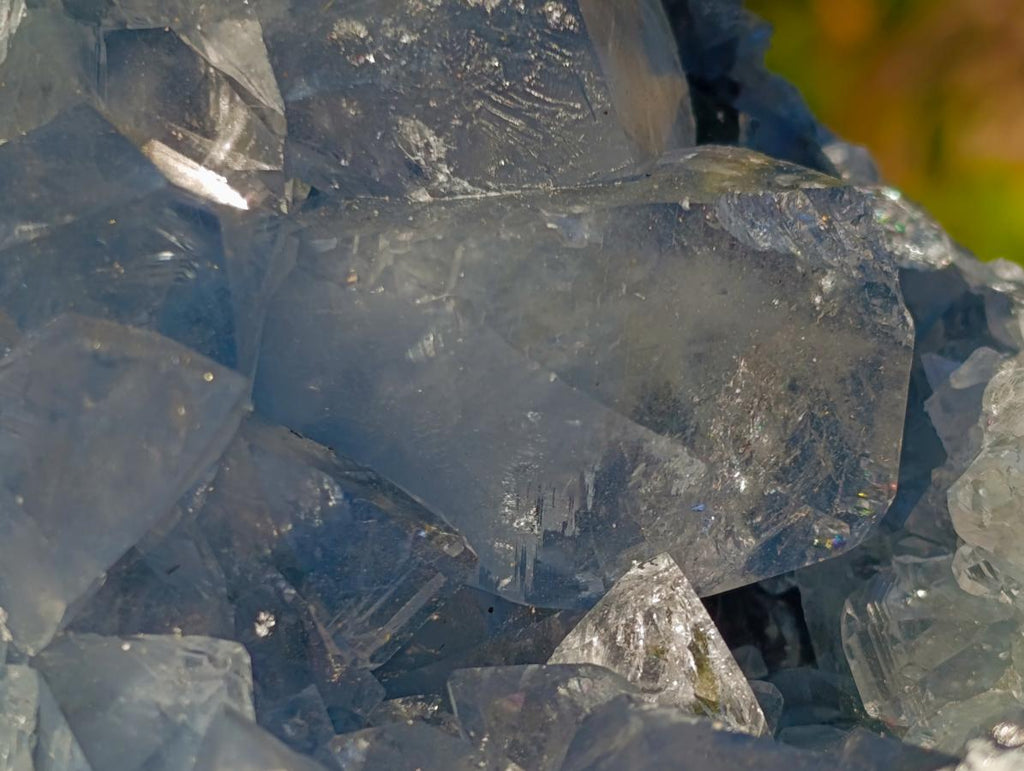 Natural Blue Celestite Specimens x 2 From Sakoany, Madagascar - Toprock Gemstones and Minerals 