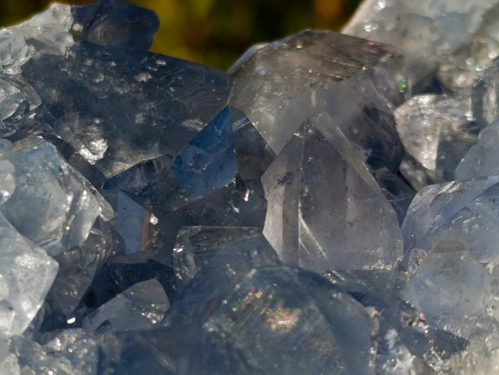 Natural Blue Celestite Specimens x 2 From Sakoany, Madagascar - Toprock Gemstones and Minerals 