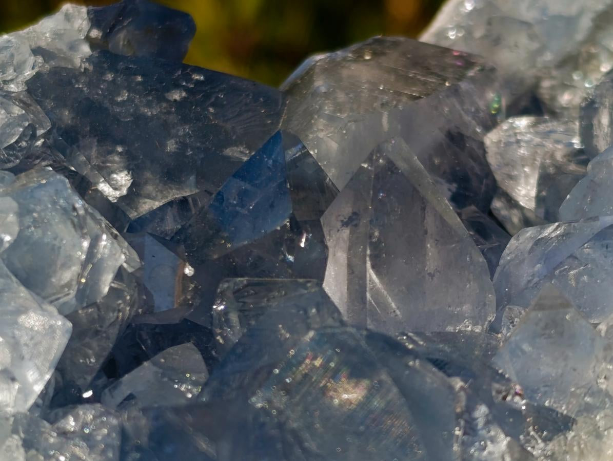Natural Blue Celestite Specimens x 2 From Sakoany, Madagascar - Toprock Gemstones and Minerals 