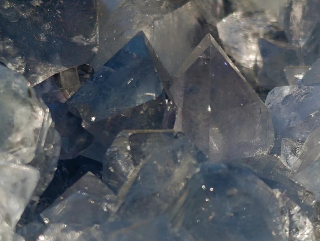 Natural Blue Celestite Specimens x 2 From Sakoany, Madagascar - Toprock Gemstones and Minerals 