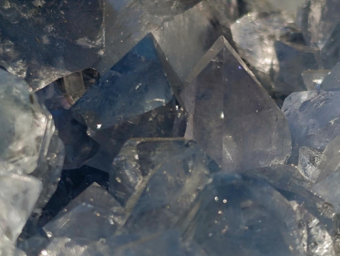 Natural Blue Celestite Specimens x 2 From Sakoany, Madagascar - Toprock Gemstones and Minerals 