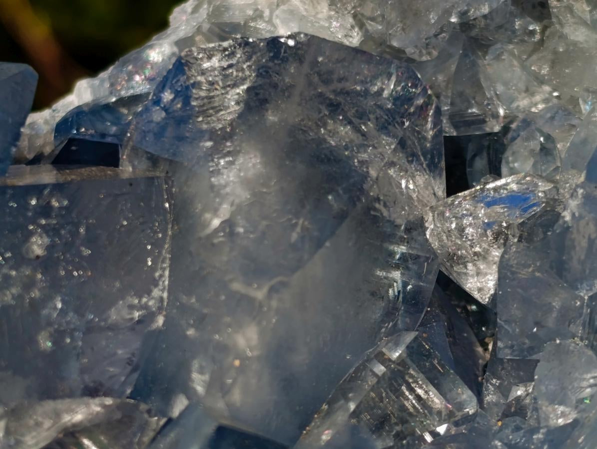 Natural Blue Celestite Specimens x 2 From Sakoany, Madagascar - Toprock Gemstones and Minerals 