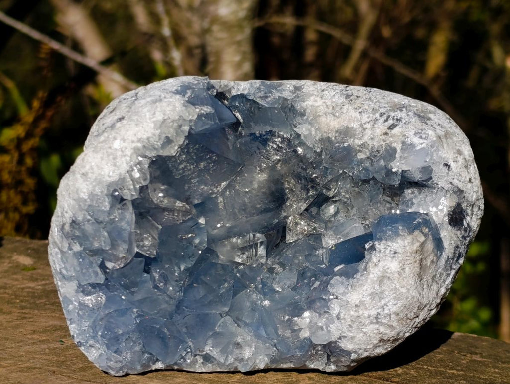 Natural Blue Celestite Specimens x 2 From Sakoany, Madagascar - Toprock Gemstones and Minerals 