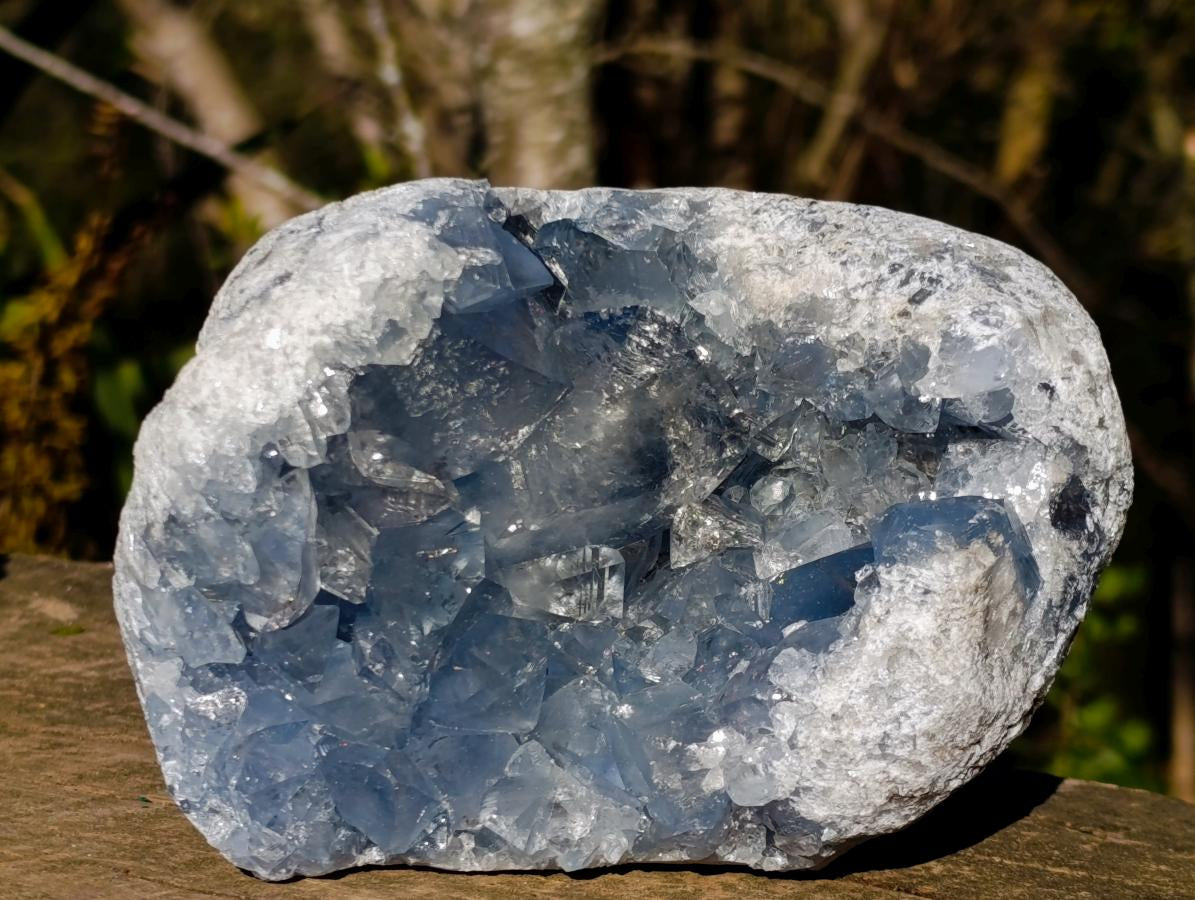 Natural Blue Celestite Specimens x 2 From Sakoany, Madagascar - Toprock Gemstones and Minerals 