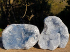 Natural Blue Celestite Specimens x 2 From Sakoany, Madagascar - Toprock Gemstones and Minerals 