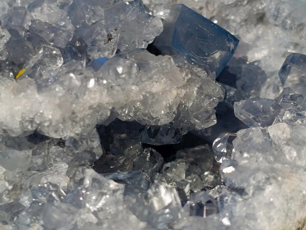 Natural Blue Celestite Specimens x 2 From Sakoany, Madagascar - Toprock Gemstones and Minerals 