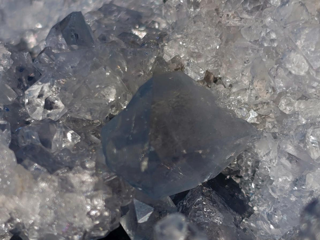 Natural Blue Celestite Specimens x 2 From Sakoany, Madagascar - Toprock Gemstones and Minerals 