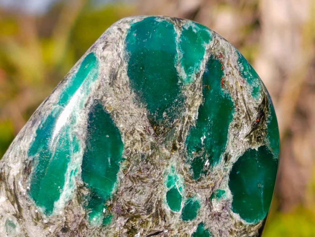 Polished Emerald Mica 'Mutokolite' Standing Display Pieces x 4 From Mutoko, Zimbabwe - Toprock Gemstones and Minerals 