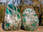 Polished Emerald Mica 'Mutokolite' Standing Display Pieces x 4 From Mutoko, Zimbabwe - Toprock Gemstones and Minerals 
