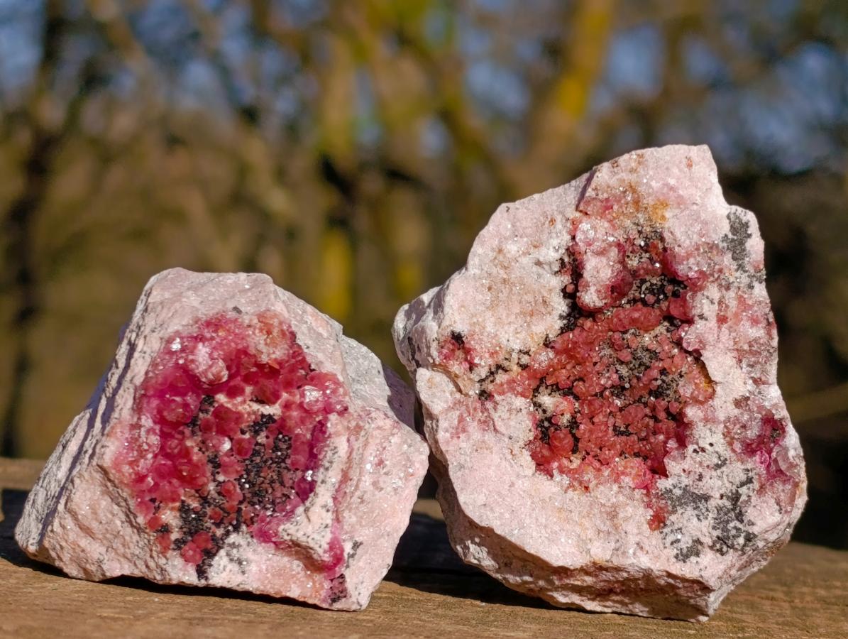 Natural Spherocobaltite Specimens x 12 From Musonoi Mine, Congo - Toprock Gemstones and Minerals 
