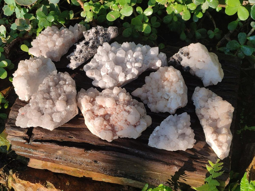 Natural Cascading Pineapple Quartz Crystal Clusters x 10 From Antsirabe, Madagascar - Toprock Gemstones and Minerals 