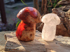 Polished Mixed Multi Mineral Mushrooms x 15 From Madagascar - Toprock Gemstones and Minerals 