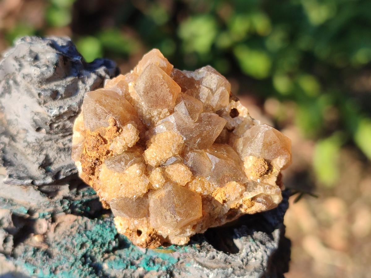 Natural Mini Golden Limonite Quartz Clusters x 70 From Solwezi, Zambia - Toprock Gemstones and Minerals 