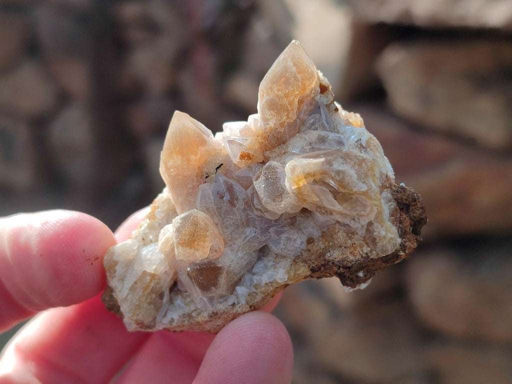 Natural Mini Golden Limonite Quartz Clusters x 70 From Solwezi, Zambia - Toprock Gemstones and Minerals 