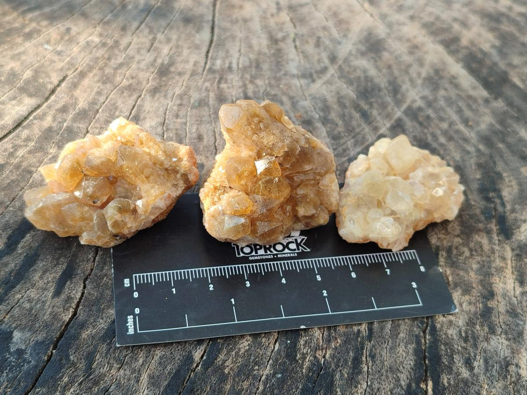 Natural Mini Golden Limonite Quartz Clusters x 70 From Solwezi, Zambia - Toprock Gemstones and Minerals 