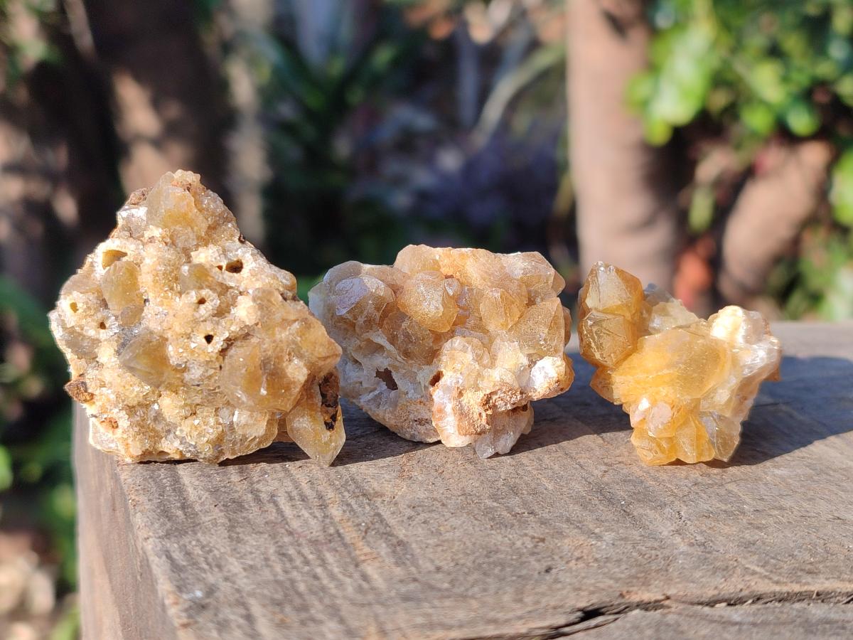 Natural Mini Golden Limonite Quartz Clusters x 70 From Solwezi, Zambia - Toprock Gemstones and Minerals 