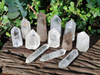 Polished Clear Quartz Crystals and Double Terminated Crystals x 12 From Madagascar - Toprock Gemstones and Minerals 