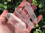 Polished Clear Quartz Crystals and Double Terminated Crystals x 12 From Madagascar - Toprock Gemstones and Minerals 