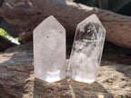 Polished Clear Quartz Crystals and Double Terminated Crystals x 12 From Madagascar - Toprock Gemstones and Minerals 