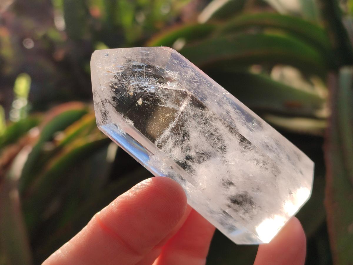 Polished Clear Quartz Crystals and Double Terminated Crystals x 12 From Madagascar - Toprock Gemstones and Minerals 