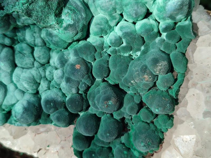Natural Large Ball Malachite Specimen with Quartz on Dolomite x 1 From Mindingi Mine, Kambove, Congo - Toprock Gemstones and Minerals 