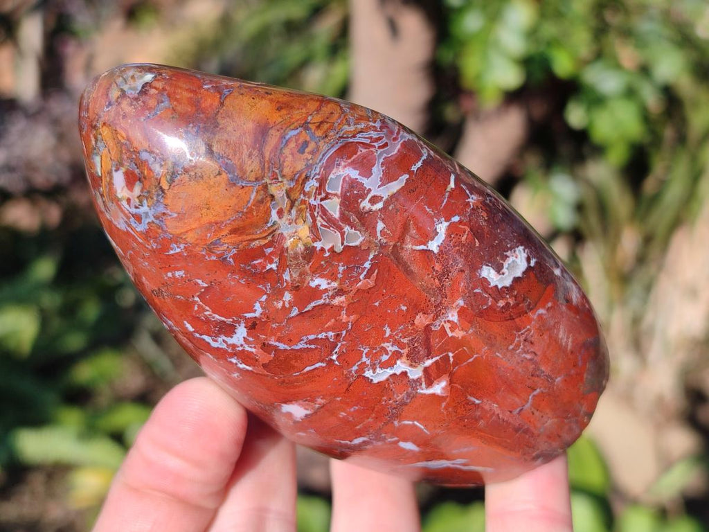 Polished and Natural Red Jasper Standing Display Pieces x 4 From Madagascar - Toprock Gemstones and Minerals 