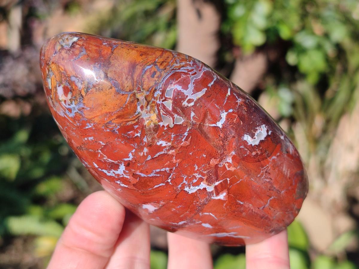 Polished and Natural Red Jasper Standing Display Pieces x 4 From Madagascar - Toprock Gemstones and Minerals 