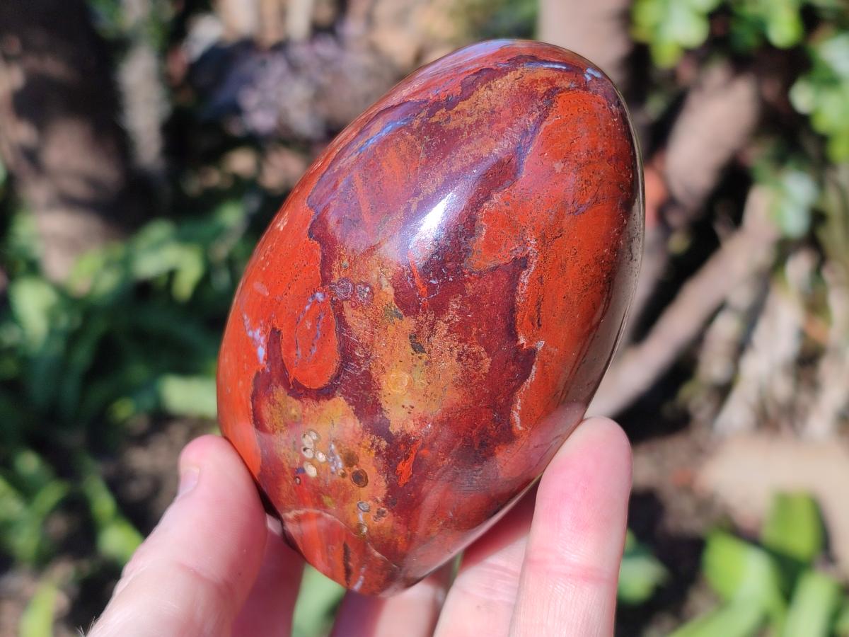 Polished and Natural Red Jasper Standing Display Pieces x 4 From Madagascar - Toprock Gemstones and Minerals 