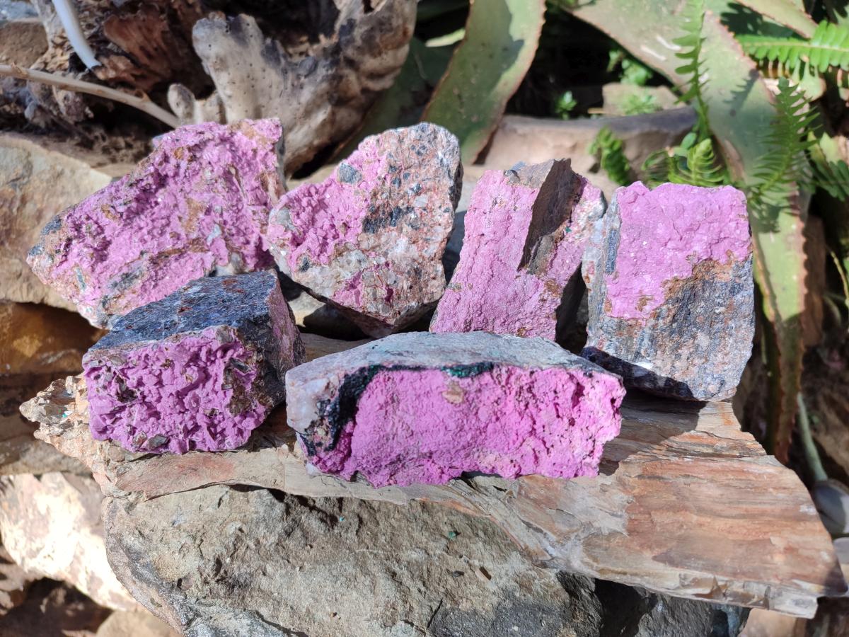 Natural Salrose Cobaltoan Dolomite Specimens x 6 From Kakanda, Congo - Toprock Gemstones and Minerals 