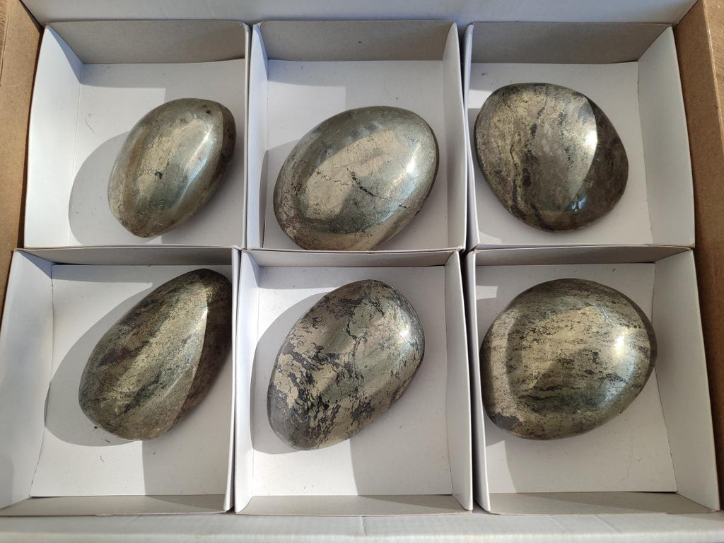 Polished Basalt Pharaoh Stone Free Forms x 6 From Iron Duke Mine, Zimbabwe - Toprock Gemstones and Minerals 
