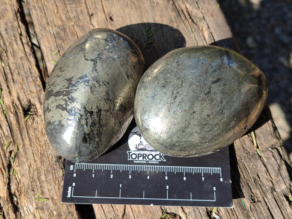 Polished Basalt Pharaoh Stone Free Forms x 6 From Iron Duke Mine, Zimbabwe - Toprock Gemstones and Minerals 