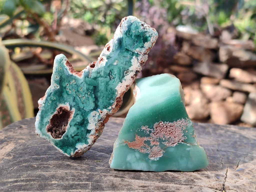 Polished One Side Mtorolite Chrysoprase Slices x 24 From Mutorashanga, Zimbabwe - Toprock Gemstones and Minerals 