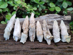 Natural Drusy Quartz Coated "Cock Spur" Calcite Crystals x 60 From Albert's Mountain, Lesotho - Toprock Gemstones and Minerals 
