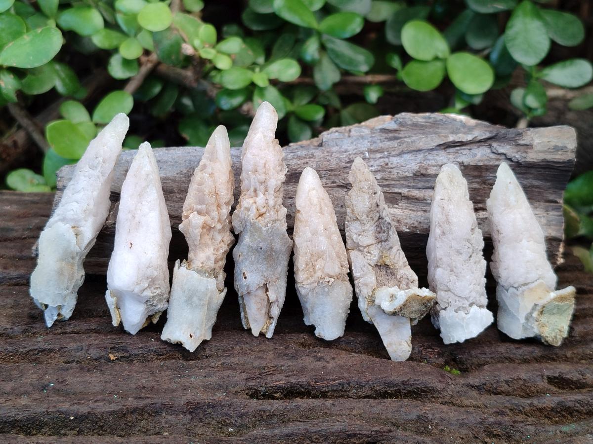 Natural Drusy Quartz Coated "Cock Spur" Calcite Crystals x 60 From Albert's Mountain, Lesotho - Toprock Gemstones and Minerals 