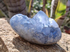 Polished and Natural Blue Celestite Palm Size Geodes x 12 From Sakoany, Madagascar - Toprock Gemstones and Minerals 