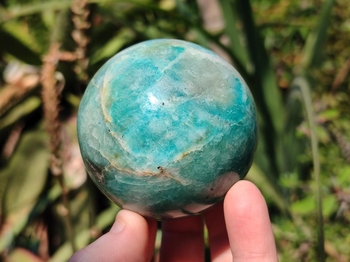 Polished Amazonite Spheres x 4 From Madagascar - Toprock Gemstones and Minerals 