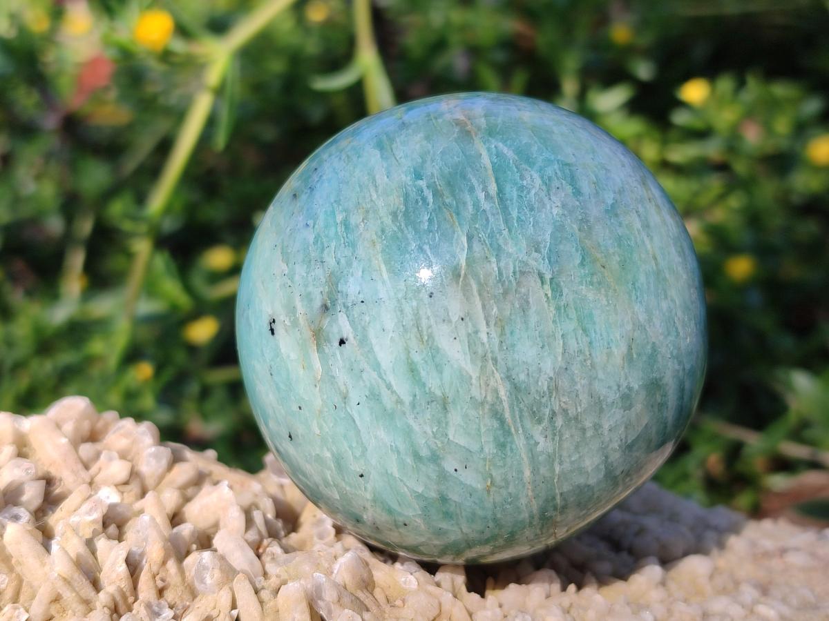 Polished Amazonite Spheres x 4 From Madagascar - Toprock Gemstones and Minerals 