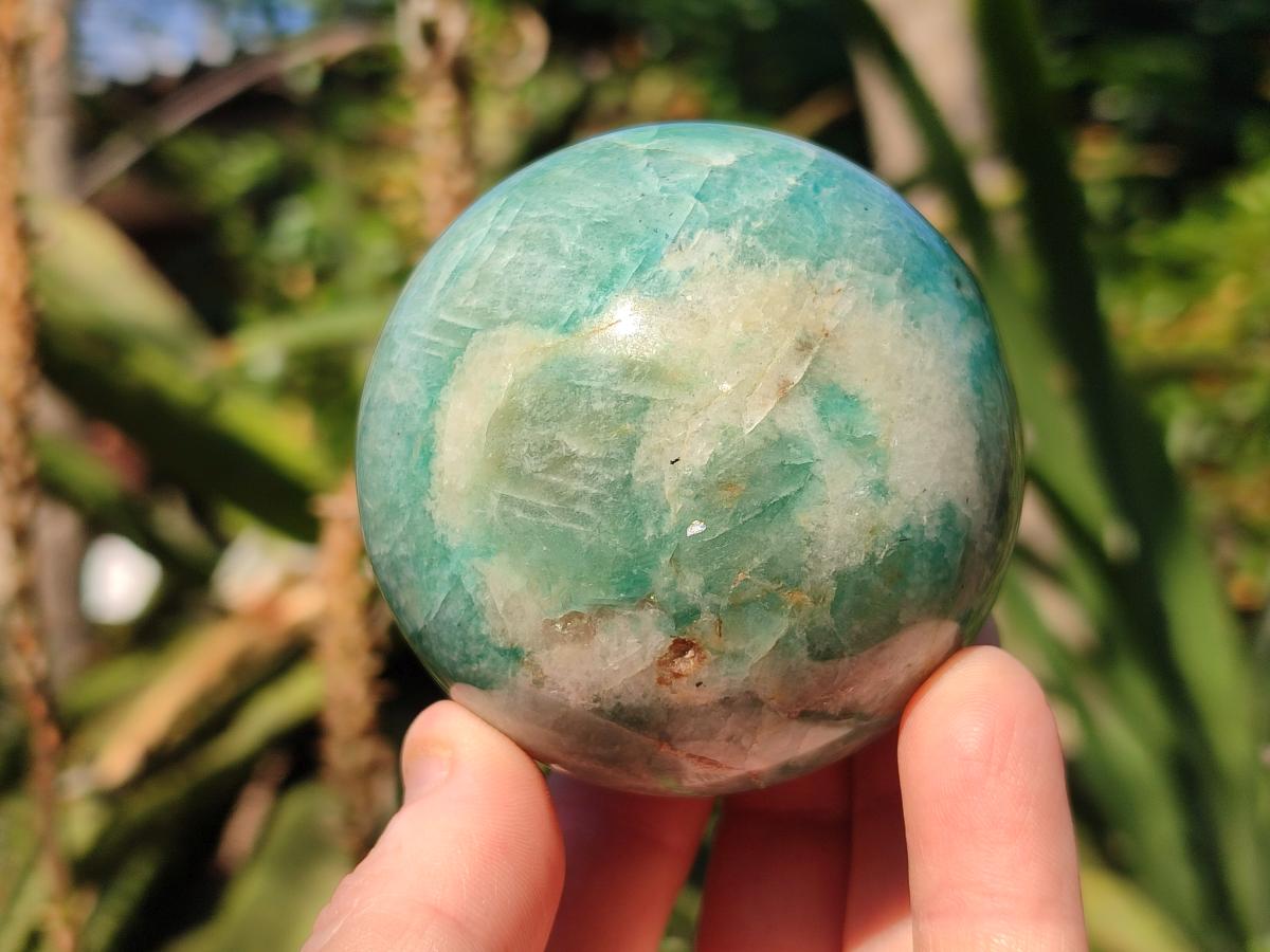Polished Amazonite Spheres x 4 From Madagascar - Toprock Gemstones and Minerals 