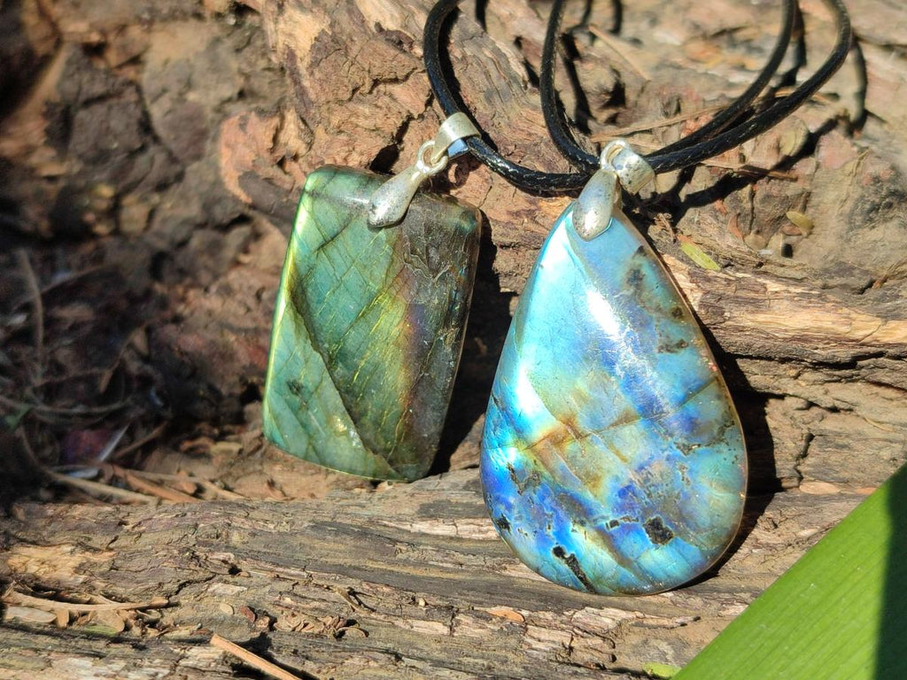 Hand Made Labradorite Necklaces x 12 From Madagascar - Toprock Gemstones and Minerals 