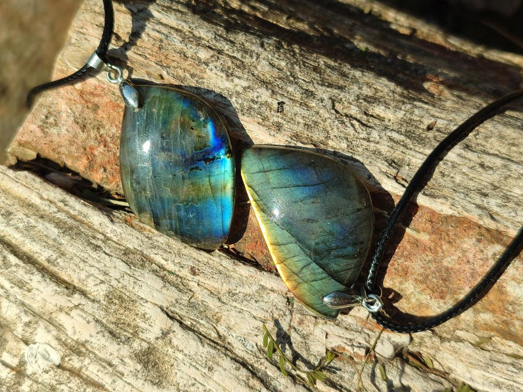 Hand Made Labradorite Necklaces x 12 From Madagascar - Toprock Gemstones and Minerals 