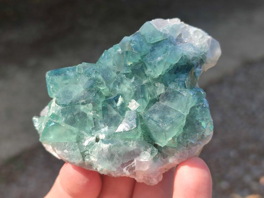 Natural Green Cubic Fluorite Specimens x 6 From Mandrosonoro, Madagascar - Toprock Gemstones and Minerals 