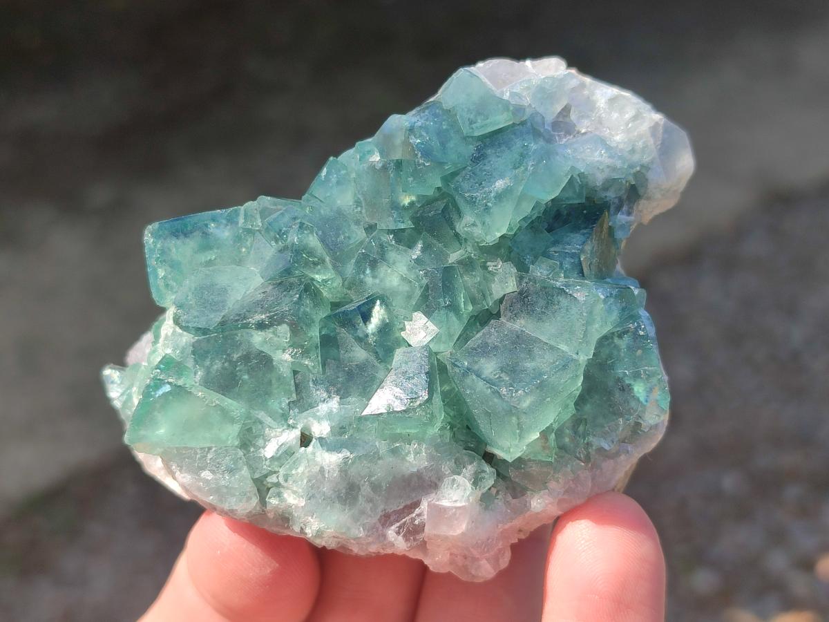 Natural Green Cubic Fluorite Specimens x 6 From Mandrosonoro, Madagascar - Toprock Gemstones and Minerals 