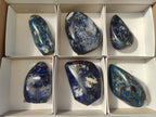 Polished Dumortierite Standing Display Pieces x 6 From Madagascar - Toprock Gemstones and Minerals 
