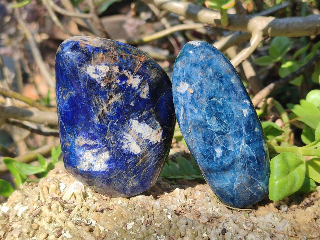 Polished Dumortierite Standing Display Pieces x 6 From Madagascar - Toprock Gemstones and Minerals 